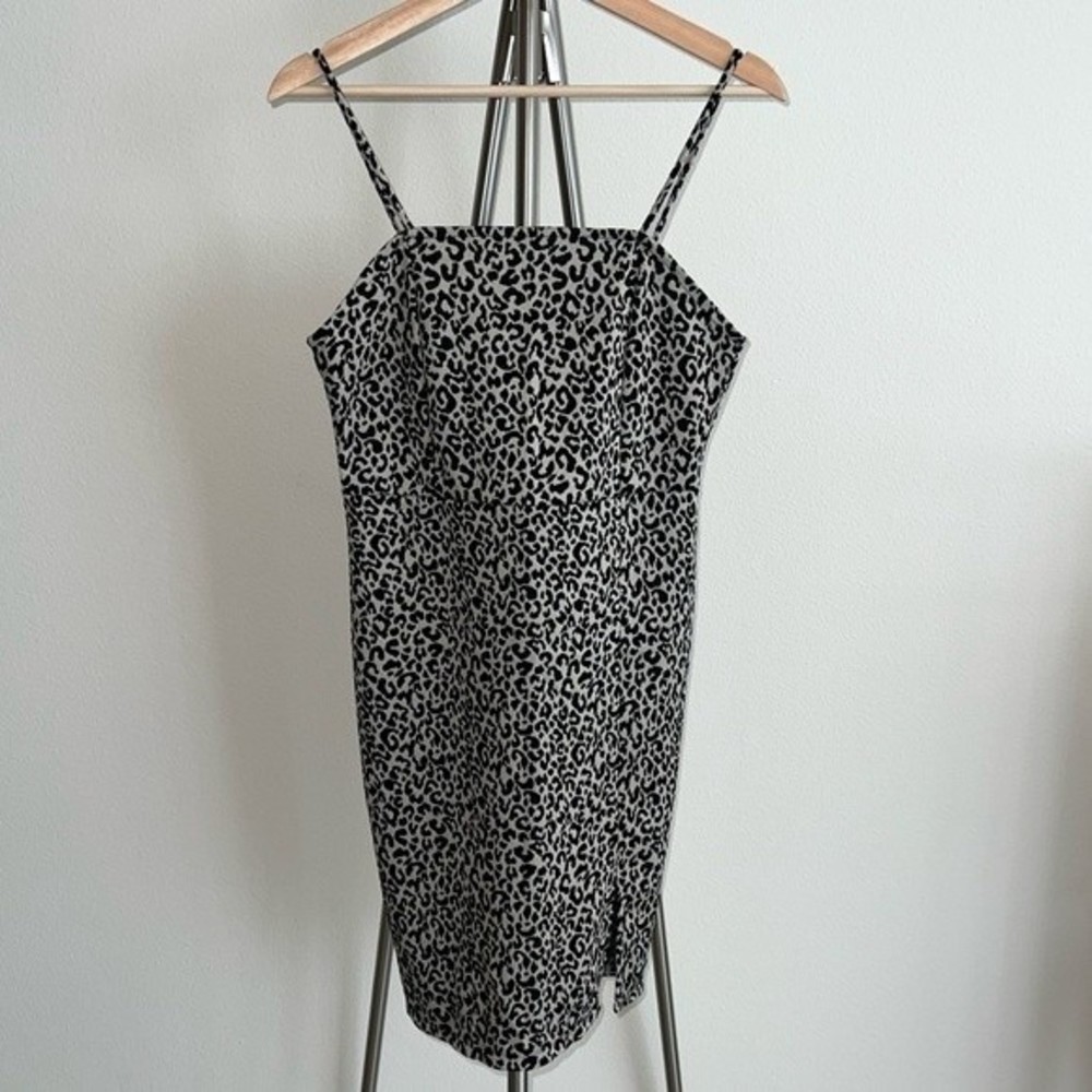 Taupe & black Leopard cheetah print Zara mini dress in L